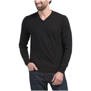 JACK VICTOR Wool Blend Ramezay Long Sleeve V-neck Sweater